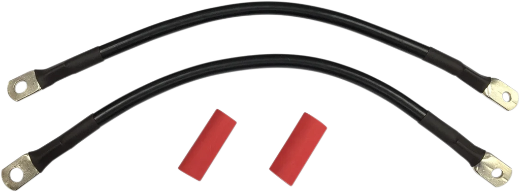 Black Battery Cable Set - '04-'09 XL DragSpecialties E25-0091B-D2 - Main Product View