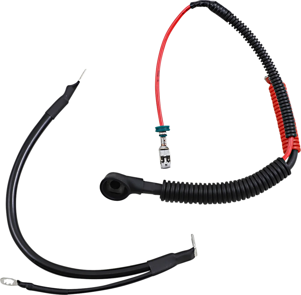 Black Battery Cable Set - '09-'13 FLH/T DragSpecialties E25-0091B-D7 - Main Product View