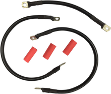 Load image into Gallery viewer, Black Battery Cable Set - '65-'84 FL DragSpecialties E25-0091B-T6 - Main Product View