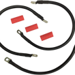 Load image into Gallery viewer, Black Battery Cable Set - '82-'88 FXR DragSpecialties E25-0091B-T5 - Main Product View