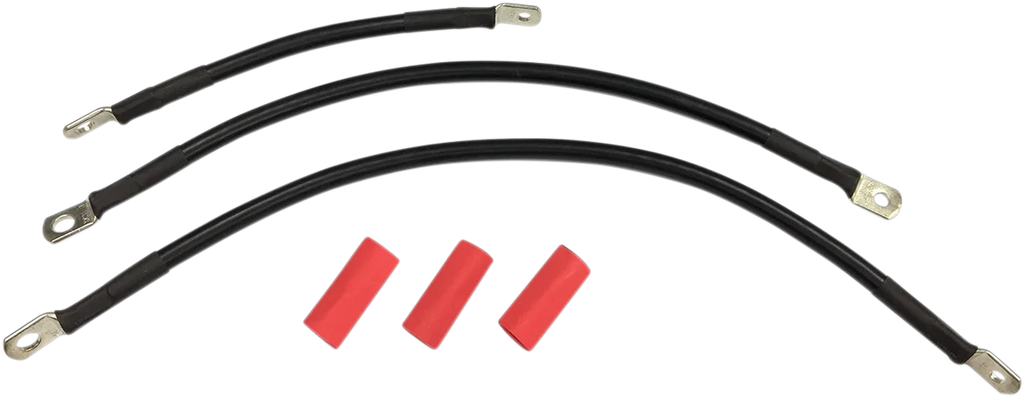 Black Battery Cable Set - '84-'88 ST DragSpecialties E25-0091B-T4 - Main Product View