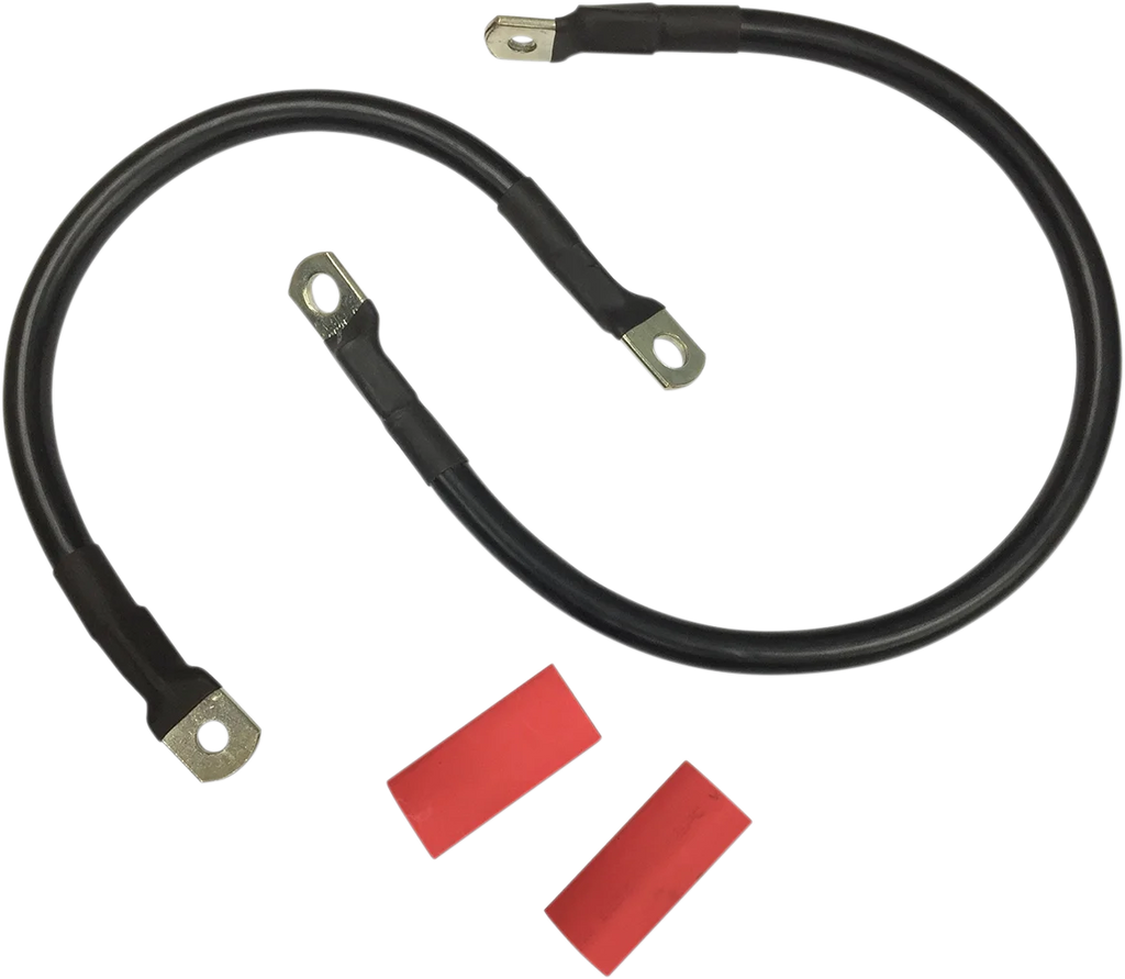 Black Battery Cable Set - '86-'03 XL DragSpecialties E25-0091B-D3 - Main Product View