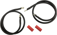 Load image into Gallery viewer, Black Battery Cable Set - '89-'92 FL DragSpecialties E25-0091B-D4 - Main Product View