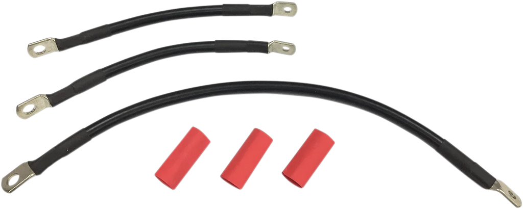 Black Battery Cable Set - '91-'93 Dyna DragSpecialties E25-0091B-T3 - Main Product View