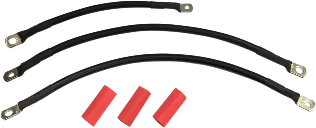 Black Battery Cable Set - '94-'09 Dyna DragSpecialties E25-0091B-T2 - Main Product View