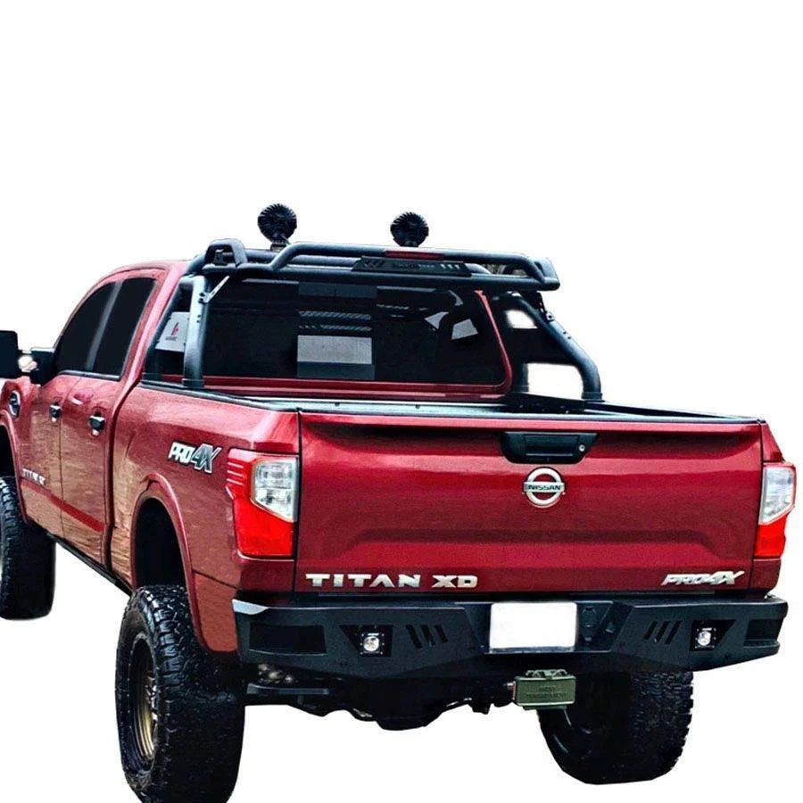 Black Horse Off Road Armour Heavy Duty Rear Bumper Kit ARB-NITI-KIT fits 2016-2019 2021 2022 Nissan Titan / Titan Xd - Mai...