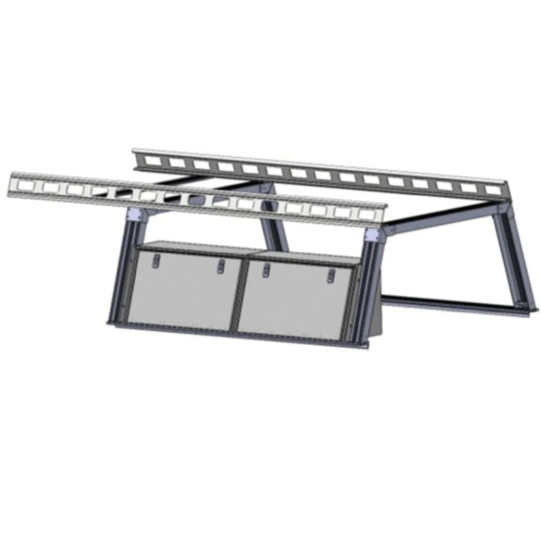 Black Horse Off Road Base K2 Over Cab Rack With Tool Box CSFRHD65BTX2 fits 1975-2026 Chevrolet / Dodge / Ford and more - S...