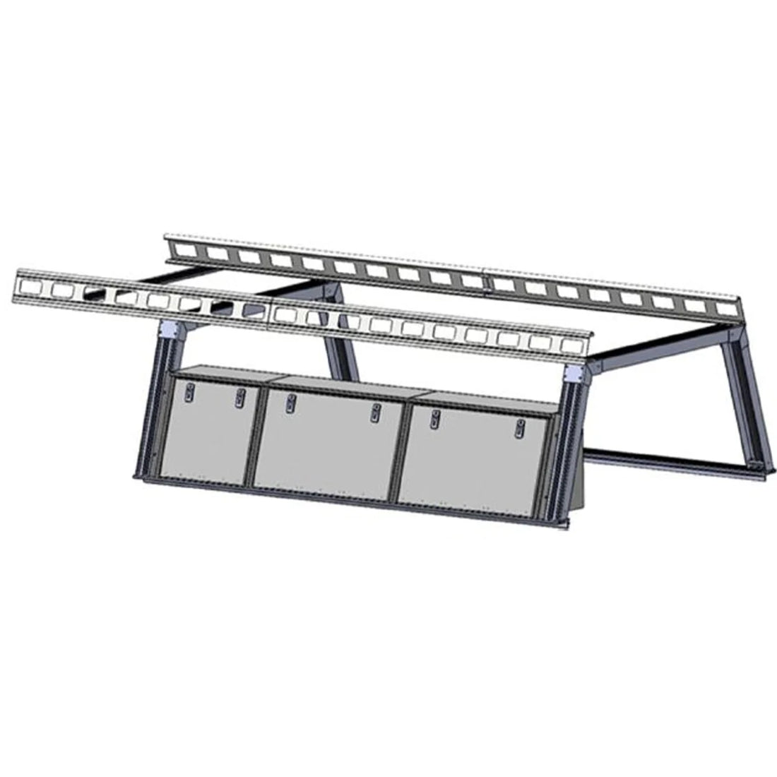 Black Horse Off Road Base K2 Over Cab Rack With Tool Box CSFRHD8BTX2 fits 1975-2026 Chevrolet / Dodge / Ford and more - Si...