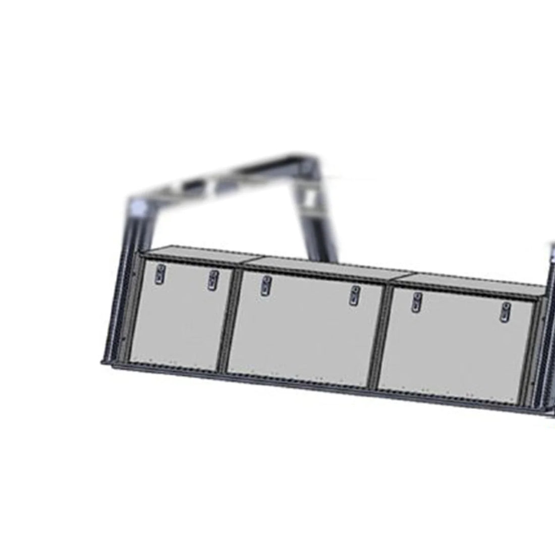 Black Horse Off Road Base K2 Rack With Tool Box CSURHD8BTX2 fits 1975-2026 Chevrolet / Dodge / Ford and more - Side View