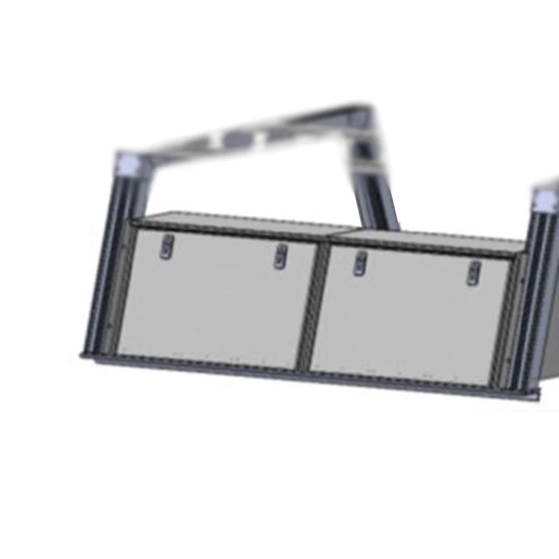 Black Horse Off Road Black Aluminum Heavy Duty Base System 2 sides of bed (4-34" CSTB34B Tool Boxes) CSBURHD65BTX2 fits 19...