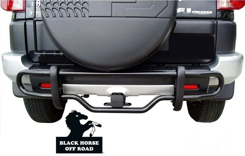 Black Horse Off Road Black Steel Double Tube 8D098601A fits 2007-2014 Toyota FJ Cruiser - Detail View