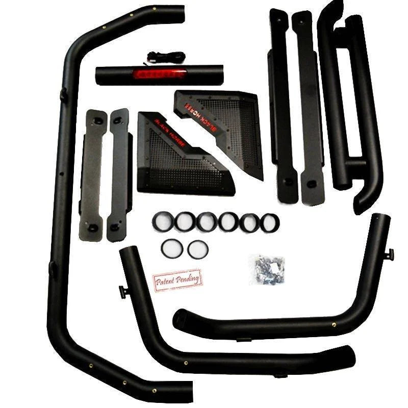 Black Horse Off Road Black Steel Modular GLRB-01B fits 2000-2022 Chevrolet / Dodge / GMC - Detail View