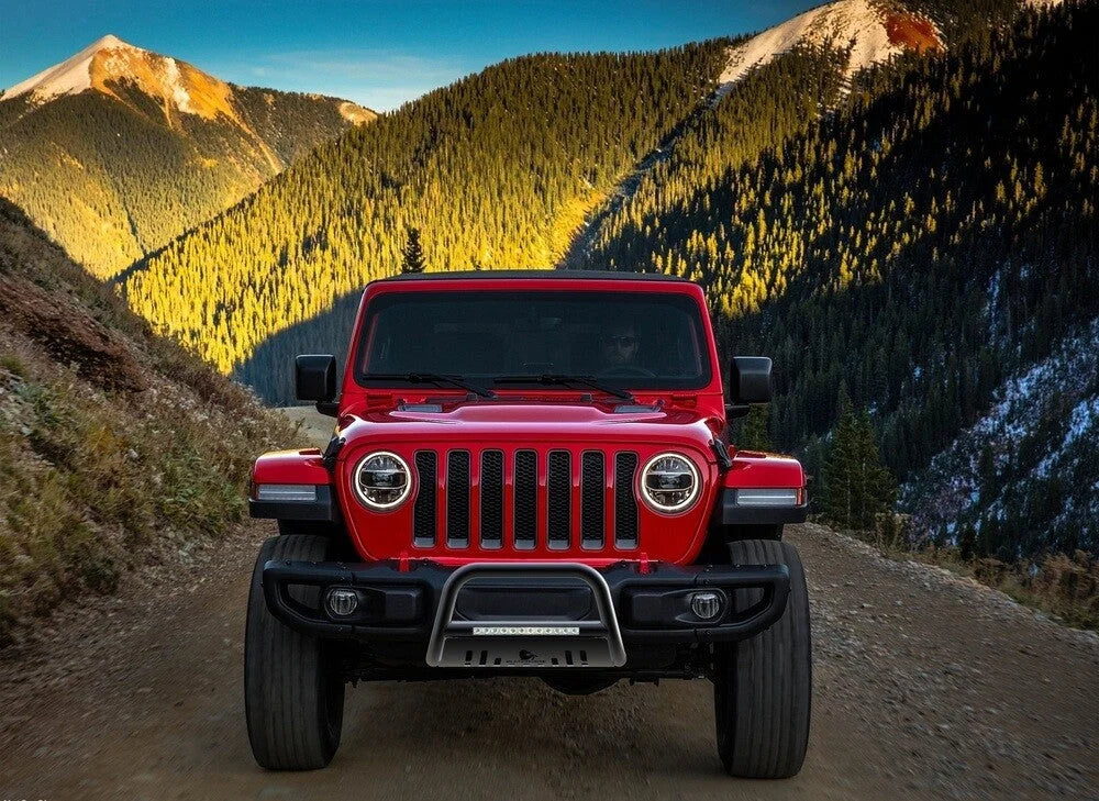 Black Horse Off Road Black Steel Skid Plate BE-JEWRB18 fits 2021-2022 Jeep Gladiator - Detail View