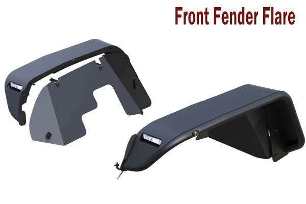 Black Horse Off Road Front Inner Fender Flares Liners TFFJL4F fits 2018-2022 Jeep Gladiator / Wrangler - Main Product View