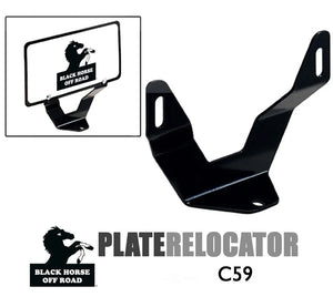 Black Horse Off Road License Plate Bracket C59 - Main Product View