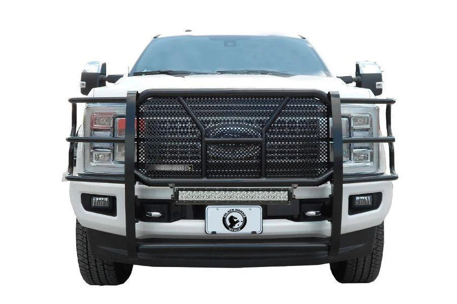 Black Horse Off Road Rugged Heavy Duty Grille Guard Kit RU-FOF115-B-KIT fits 2015-2020 Ford F-150 - Detail View