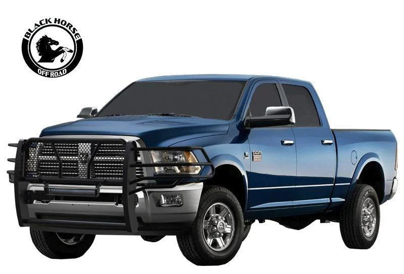 Black Horse Off Road Rugged Heavy Duty Grille Guard RU-DORA10-B fits 2011 Ram 2500 - Detail View