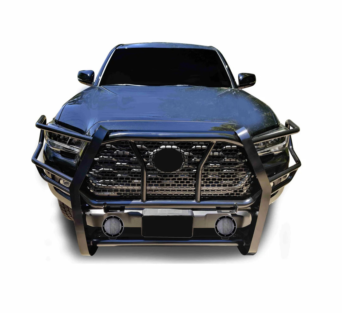 Black Horse Off Road Rugged Heavy Duty Grille Guard Kit RU-TOTA16-B-PLFB fits 2016-2023 Toyota Tacoma - Side View