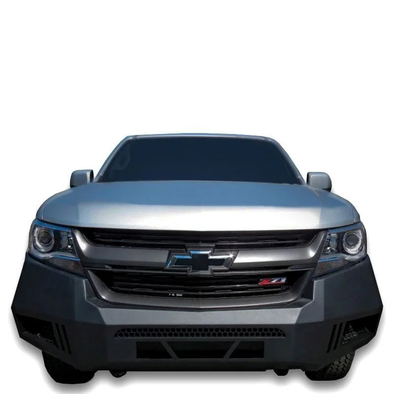 Black Horse Off Road Satin Black Steel Armour I Front Bumper AFB-CO15 fits 2015-2020 Chevrolet Colorado - Detail View