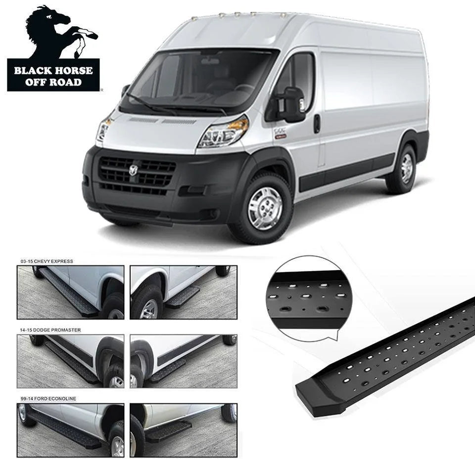 Black Horse Off Road Spartan Running Boards SR-DOR303285 fits 2014-2022 Ram Promaster 2500 / 2014-2022 Ram Promaster 3500 - Main Product Vi...