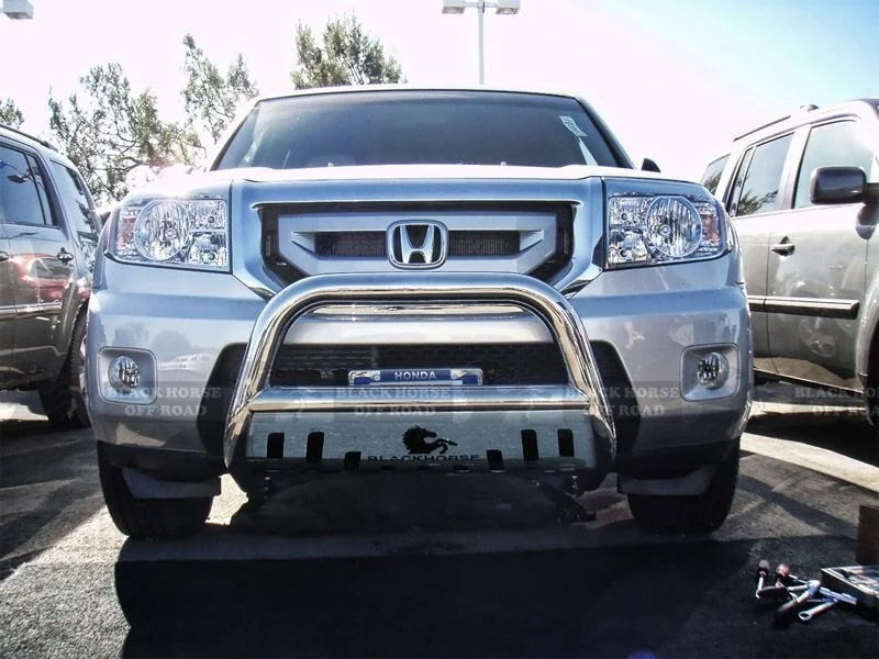 Black Horse Off Road Stainless Steel Stainless Steel Skid Plate BBH1409-SP fits 2009-2015 Honda Pilot - Main Product View