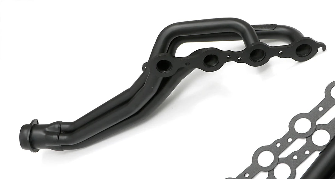 Black Long-Tube LS Engine Swap Headers For 2WD S10/S15 Trucks Hedman Hedders - Additional View 5
