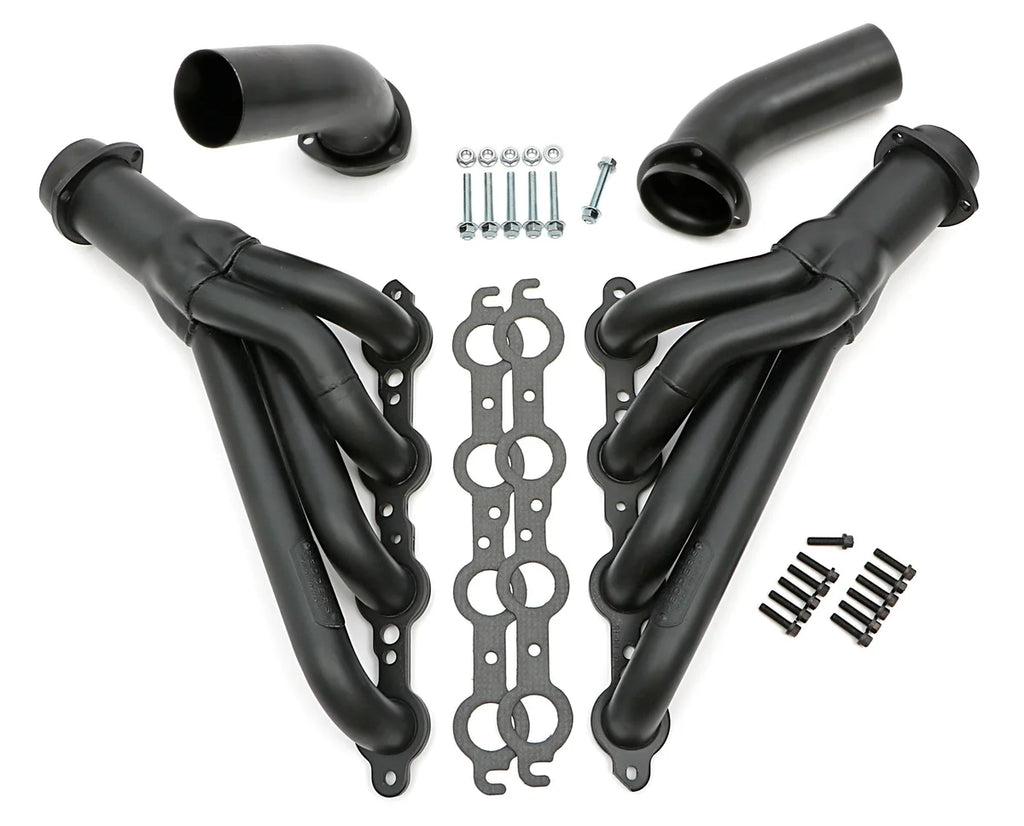 Black Mid-Length LS Swap Headers For '68-72 Chevelle, El Camino Hedman Hedders - Main Product View