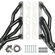 Load image into Gallery viewer, Black S/S Mid-Length Headers For 67-81 Camaro, G-Body w/283-400 Hedman Hedders - Main Product View
