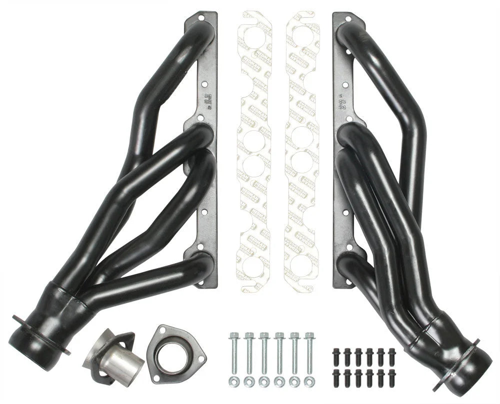 Black S/S Mid-Length Headers For 67-81 Camaro, G-Body w/283-400 Hedman Hedders - Main Product View