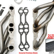 Load image into Gallery viewer, Black S/S Mid-Length Headers For 67-81 Camaro, G-Body w/283-400 Hedman Hedders - Additional View 5