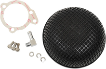 Load image into Gallery viewer, &quot;Bob&quot; Retro-Style Air Cleaner Kit - Black DragSpecialties 14-0110SSSB - Main Product View