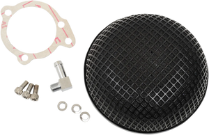 "Bob" Retro-Style Air Cleaner Kit - Black DragSpecialties 14-0110SSSB - Main Product View