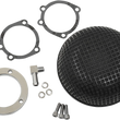 Load image into Gallery viewer, "Bob" Retro-Style Air Cleaner Kit - Black DragSpecialties 14-0110SSSB - Side View