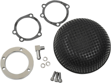 Load image into Gallery viewer, &quot;Bob&quot; Retro-Style Air Cleaner Kit - Black DragSpecialties 14-0110SSSB - Side View