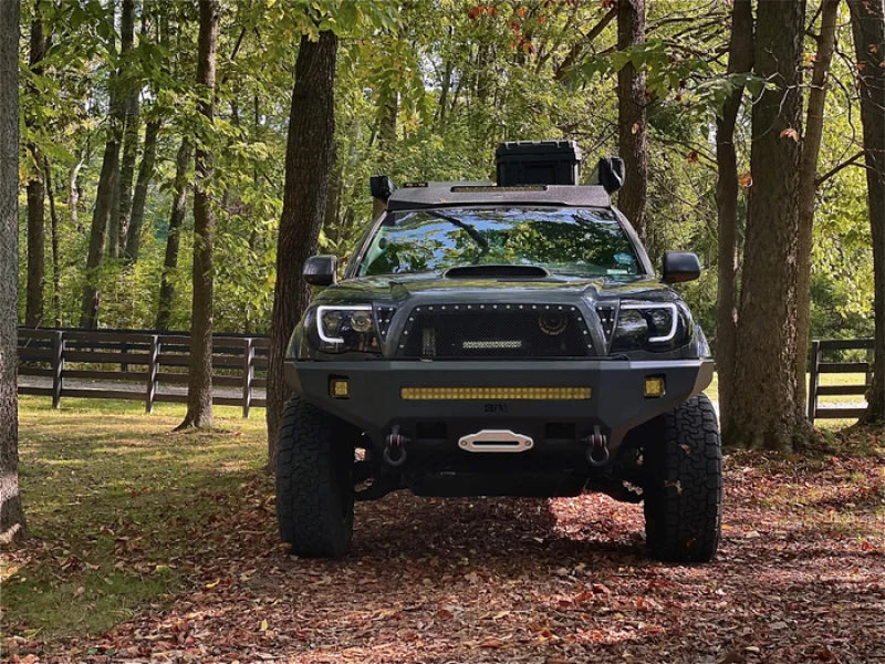 Body Armor 4x4 05-15 Toyota Tacoma Pro Series Front Winch Bumper - Side View