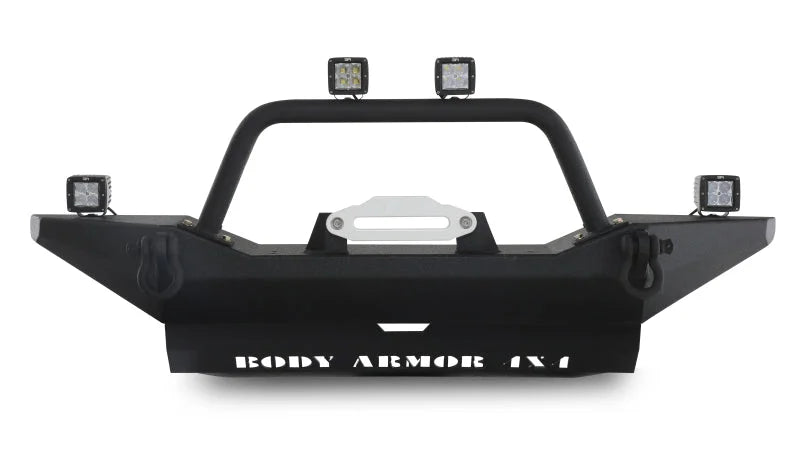 Body Armor 4x4 07-18 Jeep Wrangler JK Front Bumper Full Width - Back View