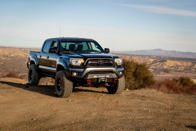 Body Armor 4x4 12-15 Toyota Tacoma HiLine Front Winch Bumper - Installation View