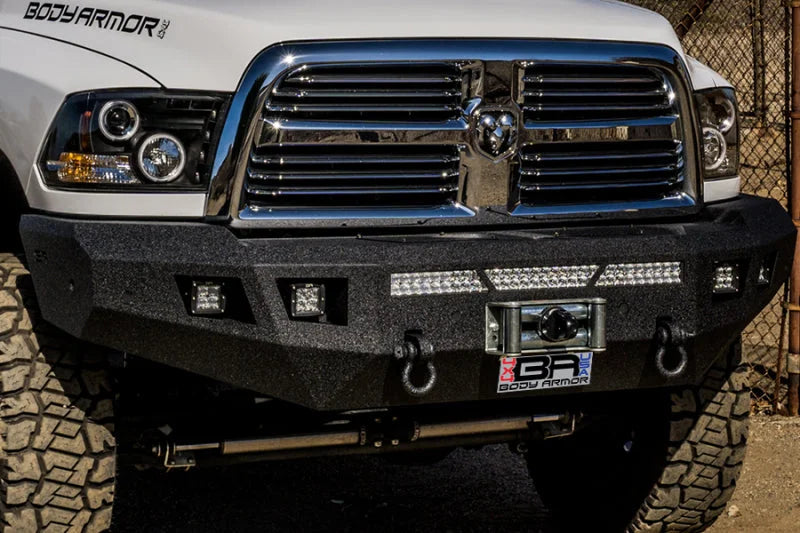 Body Armor 4x4 13-18 Dodge Ram 2500/3500 Eco Series Front Winch Bumper - Back View