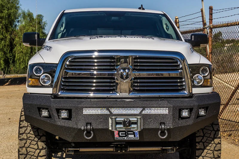 Body Armor 4x4 13-18 Dodge Ram 2500/3500 Eco Series Front Winch Bumper - Installation View