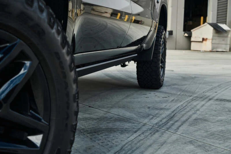 Body Armor 4x4 15-24 Ford F-150 Crew Cab (Excl. Raptor) E-Power Board Steps - Black - Back View