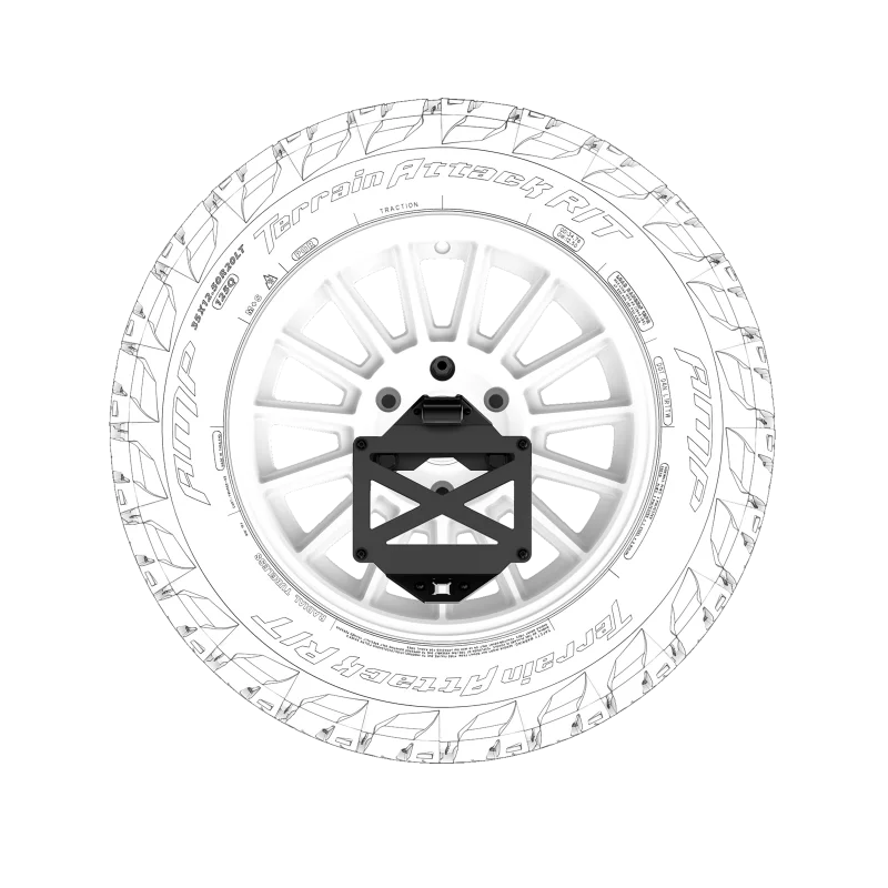 Body Armor 4x4 16-23 Toyota Tacoma/10-24 4Runner Pro Series II Tire Carrier W/ License Plate Holder - Additional View 6