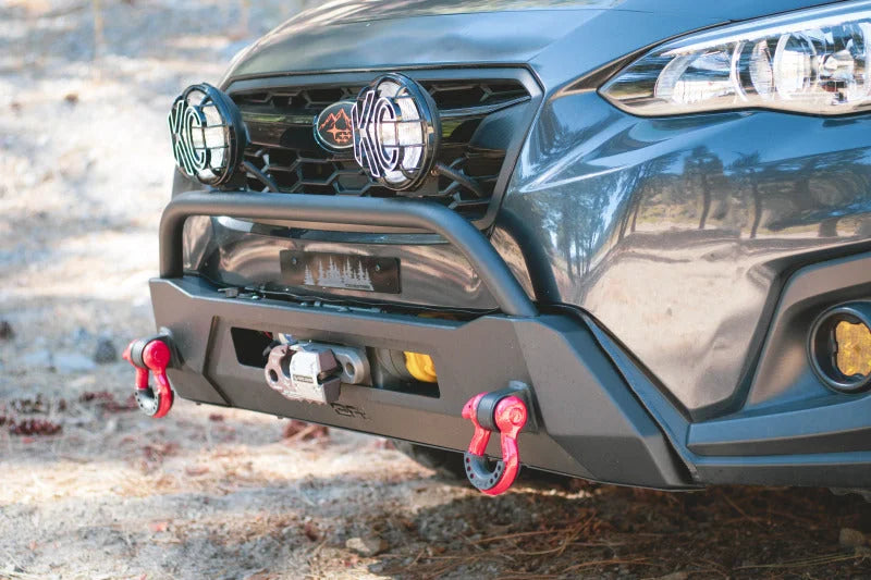 Body Armor 4x4 18-21 Subaru Crosstrek HiLine Front Winch Bumper - Side View
