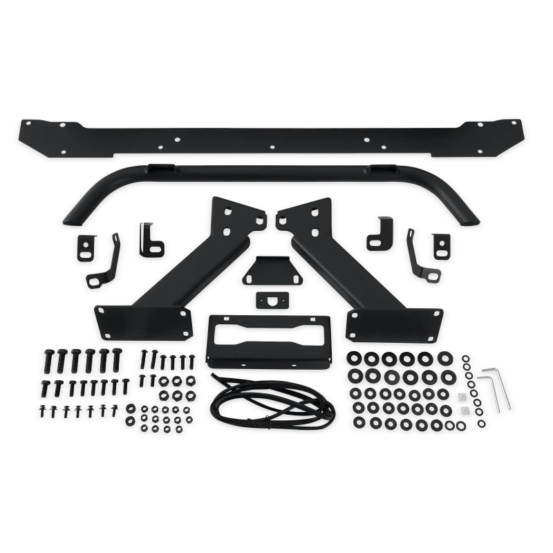 Body Armor 4x4 18-21 Subaru Crosstrek HiLine Front Winch Bumper - Back View