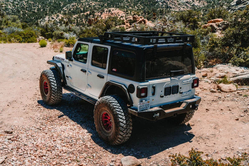 Body Armor 4x4 2018+ Jeep Wrangler Full Width Rear Bumper w/ Tire Carrier Mount - Detail View