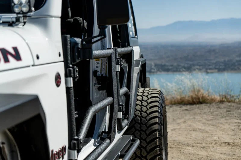 Body Armor 4x4 2018+ Jeep Wrangler JL Gladiator JT Tube Doors Front Pair - Back View
