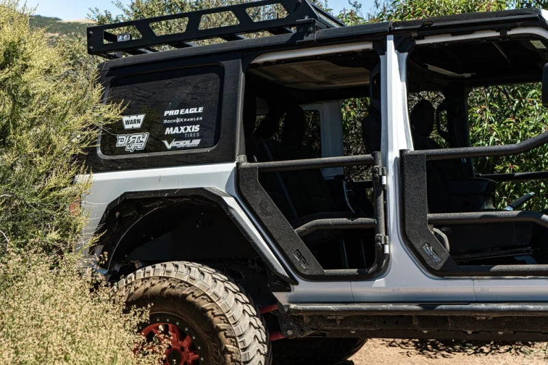 Body Armor 4x4 2018+ Jeep Wrangler JL Gladiator JT Tube Doors Rear Pair - Side View