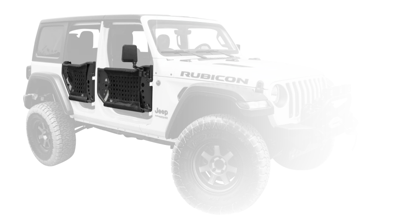 Body Armor 4x4 2018+ Jeep Wrangler JL and Gladiator JT Trail Doors Rear Pair - Back View