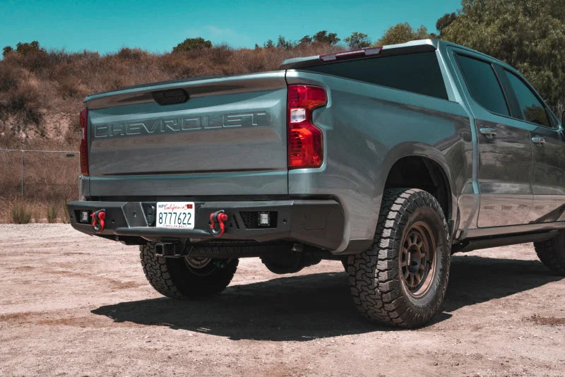 Body Armor 4x4 2019+ Chevy Silverado 1500 Ambush Series Rear Bumper - Back View
