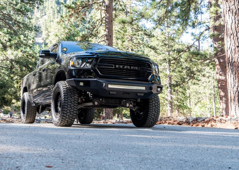 Body Armor 4x4 2019+ Dodge Ram 1500 Ambush Series Front Bumper (Non-Winch) - Installation View