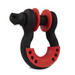 Load image into Gallery viewer, Body Armor 4x4 3/4in Black D-Ring with Red Isolators Single - Side View